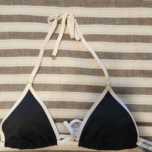 Victoria's Secret Black and White Bikini Triangle Top